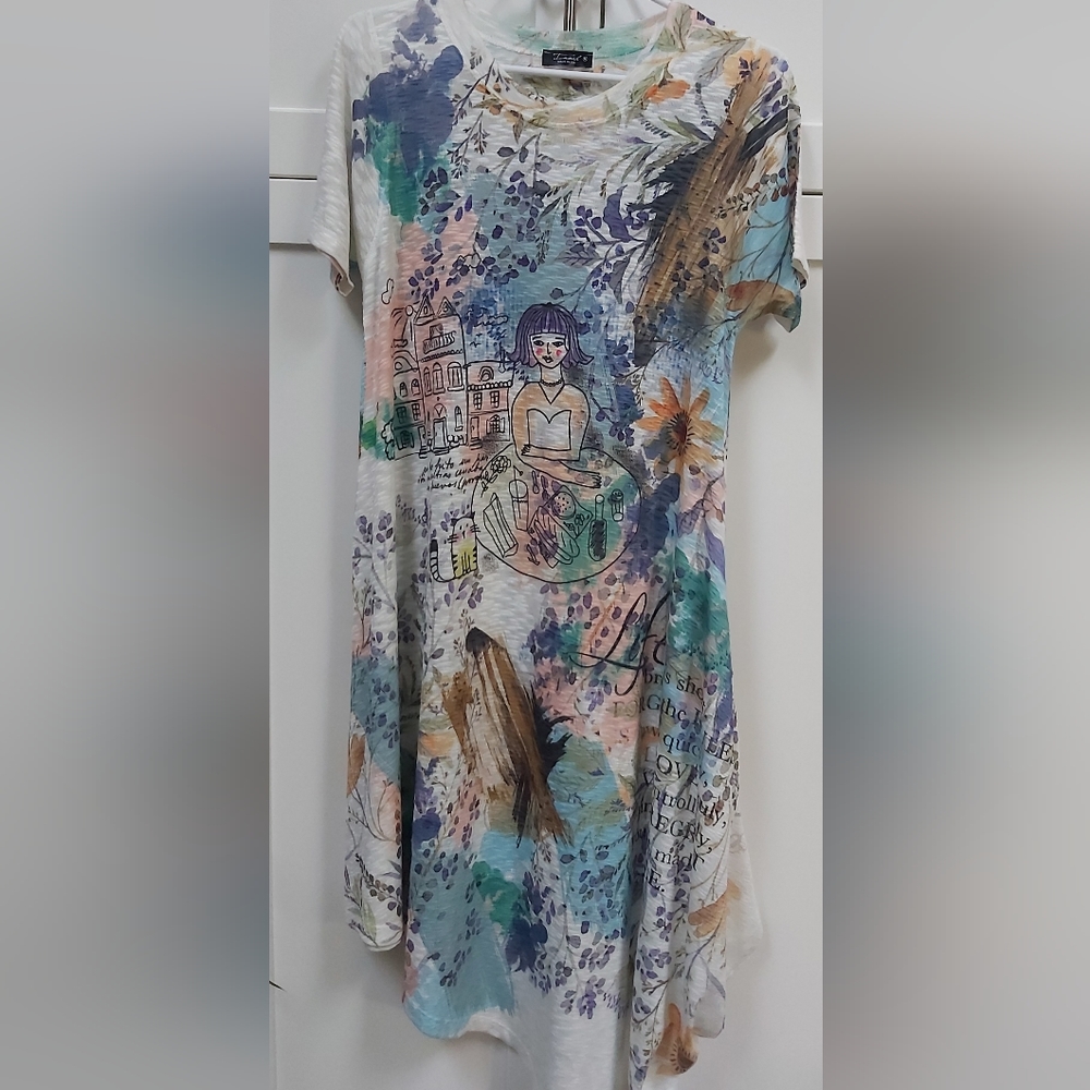 Inoah wearable art midi dress